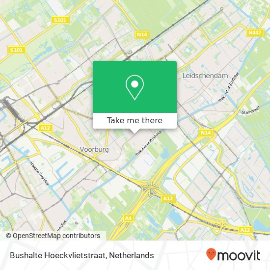 Bushalte Hoeckvlietstraat map