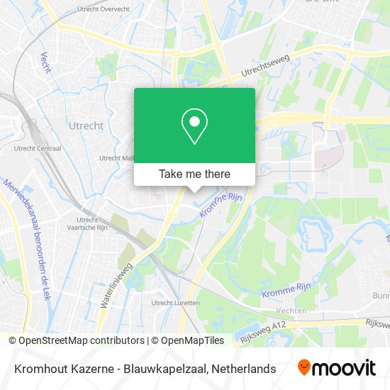 Kromhout Kazerne - Blauwkapelzaal Karte