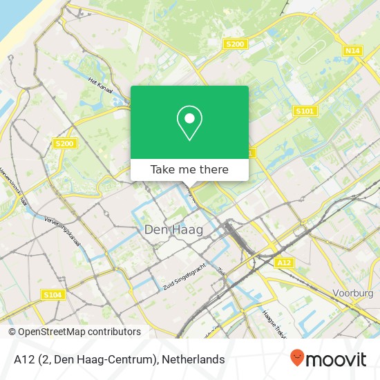 A12 (2, Den Haag-Centrum) map