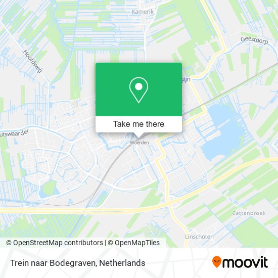 Trein naar Bodegraven map