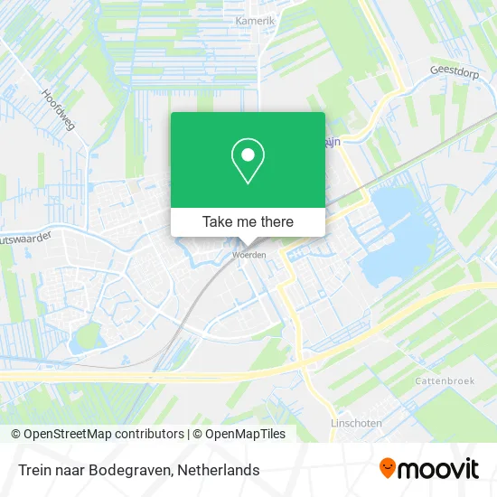 Trein naar Bodegraven map