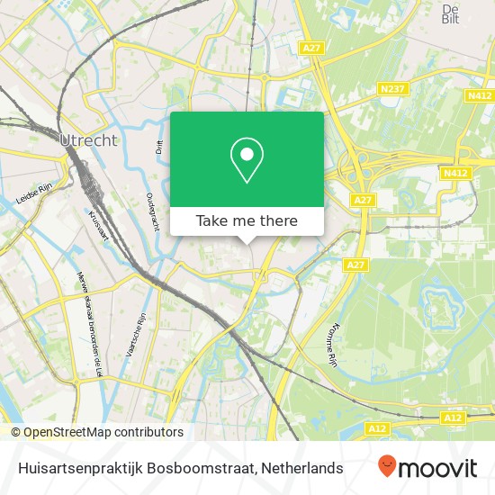 Huisartsenpraktijk Bosboomstraat map