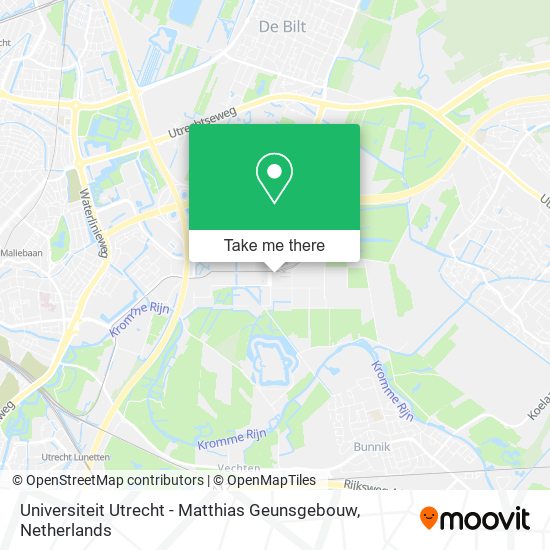 Universiteit Utrecht - Matthias Geunsgebouw map