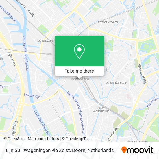 Lijn 50 | Wageningen via Zeist / Doorn map