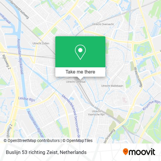 Buslijn 53 richting Zeist map