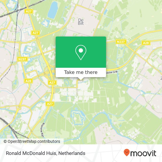 Ronald McDonald Huis map