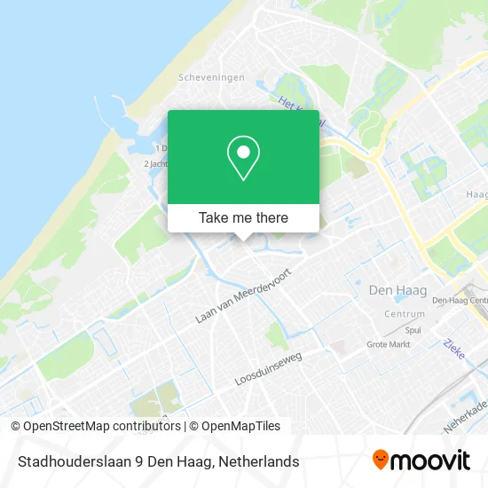 Stadhouderslaan 9 Den Haag map