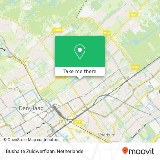 Bushalte Zuidwerflaan map