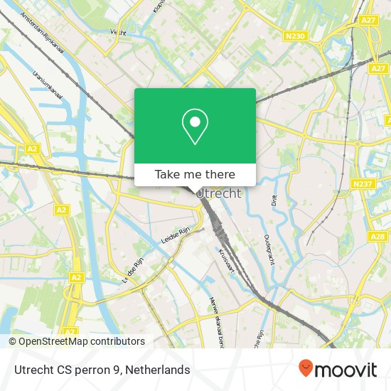 Utrecht CS perron 9 map
