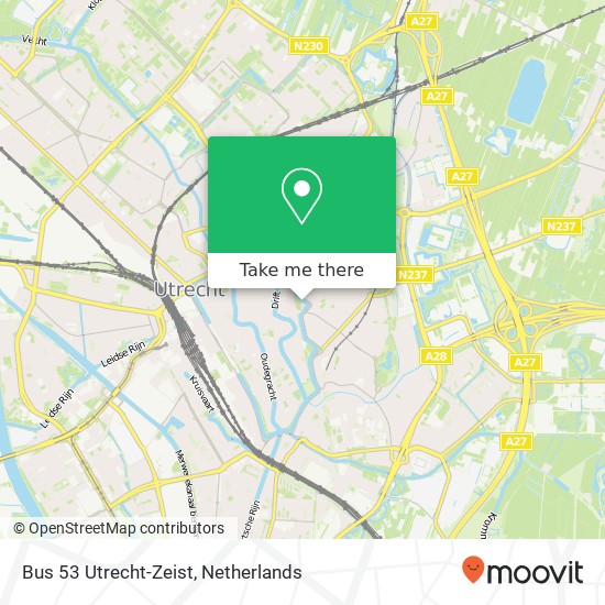 Bus 53 Utrecht-Zeist Karte