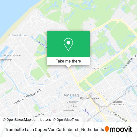 Tramhalte Laan Copes Van Cattenburch map