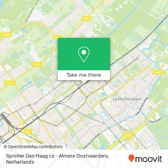 Sprinter Den Haag cs - Almere Oostvaarders Karte