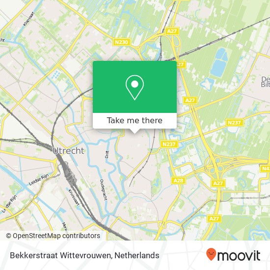 Bekkerstraat Wittevrouwen map