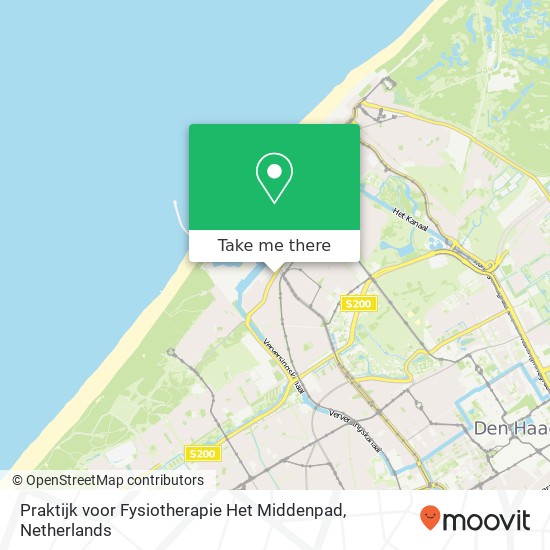 Praktijk voor Fysiotherapie Het Middenpad map