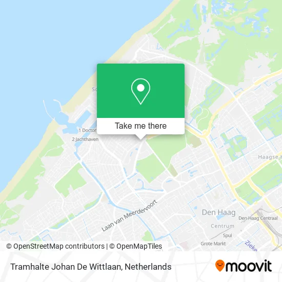 Tramhalte Johan De Wittlaan map