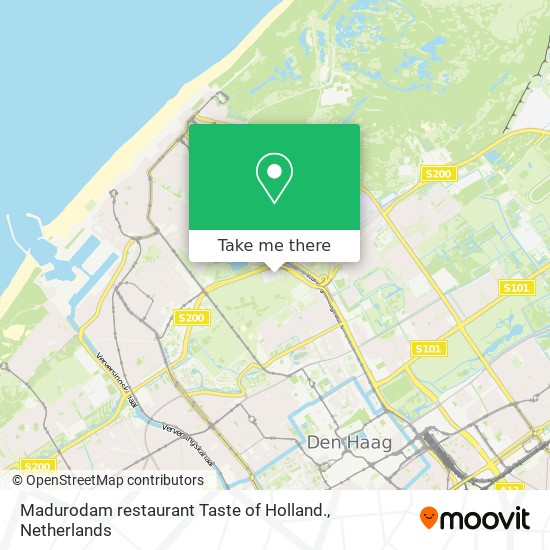 Madurodam restaurant Taste of Holland. map