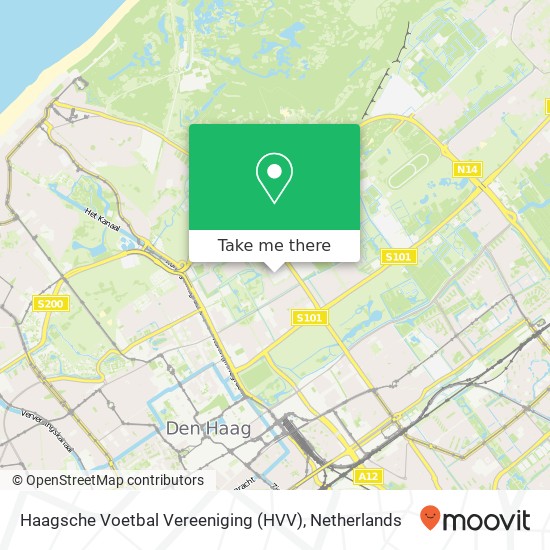 Haagsche Voetbal Vereeniging (HVV) map