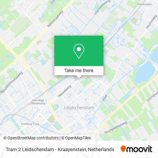 Tram 2 Leidschendam - Kraayenstein map