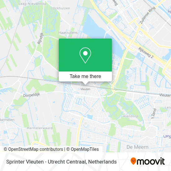 Sprinter Vleuten - Utrecht Centraal map