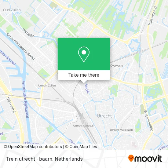 Trein utrecht - baarn map