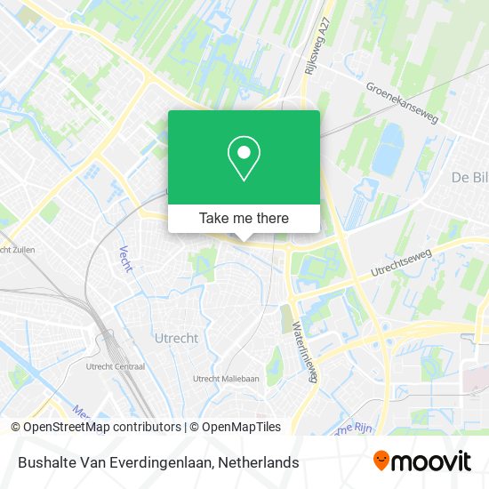 Bushalte Van Everdingenlaan map