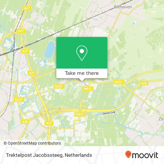 Trektelpost Jacobssteeg map