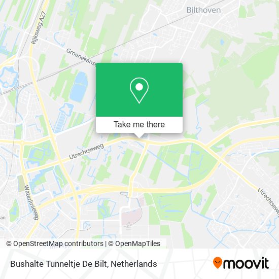 Bushalte Tunneltje De Bilt map