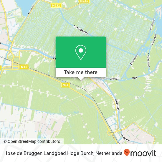 Ipse de Bruggen Landgoed Hoge Burch map