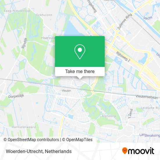 Woerden-Utrecht map