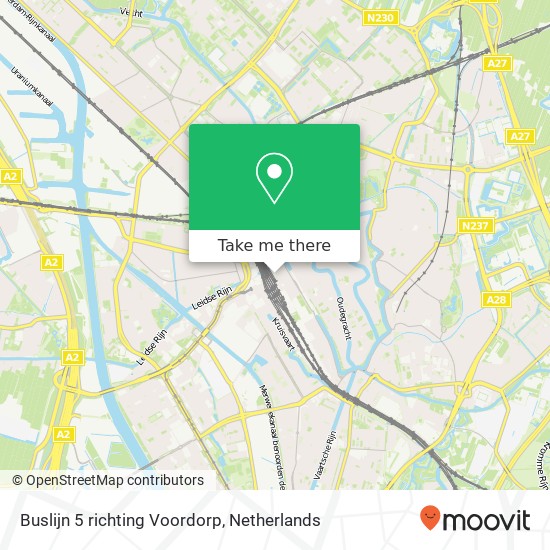 Buslijn 5 richting Voordorp map