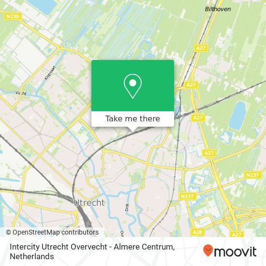 Intercity Utrecht Overvecht - Almere Centrum Karte