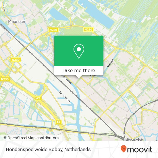 Hondenspeelweide Bobby map