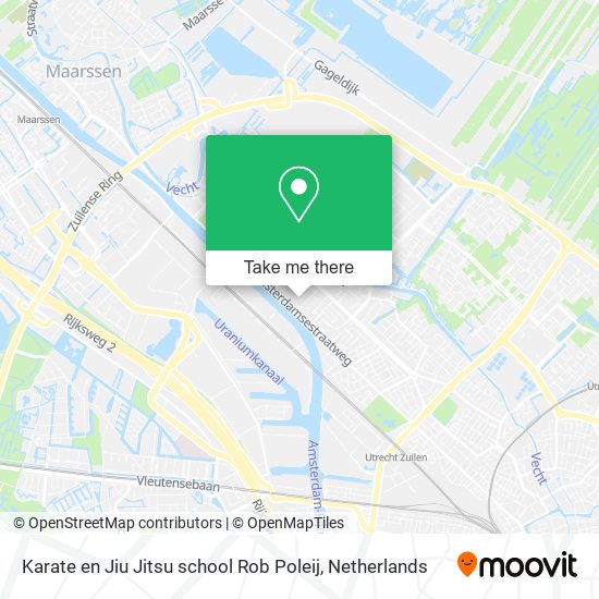 Karate en Jiu Jitsu school Rob Poleij map