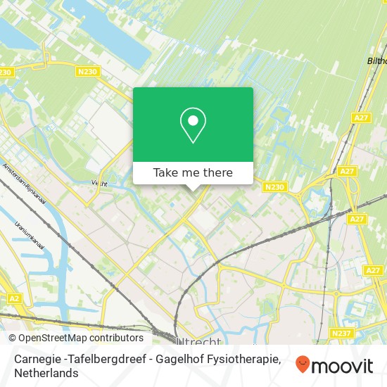 Carnegie -Tafelbergdreef - Gagelhof Fysiotherapie map