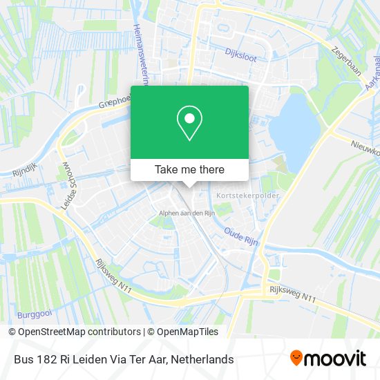 Bus 182 Ri Leiden Via Ter Aar Karte