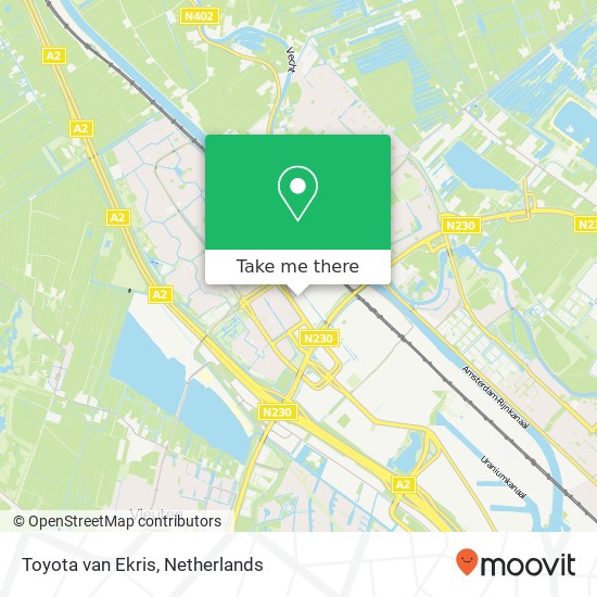 Toyota van Ekris map