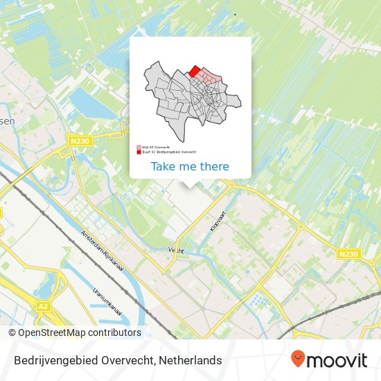 Bedrijvengebied Overvecht map