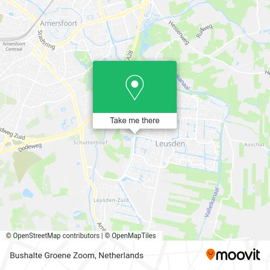 Bushalte Groene Zoom map