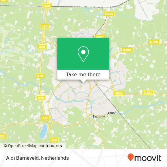 Aldi Barneveld map