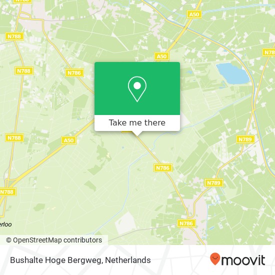 Bushalte Hoge Bergweg map