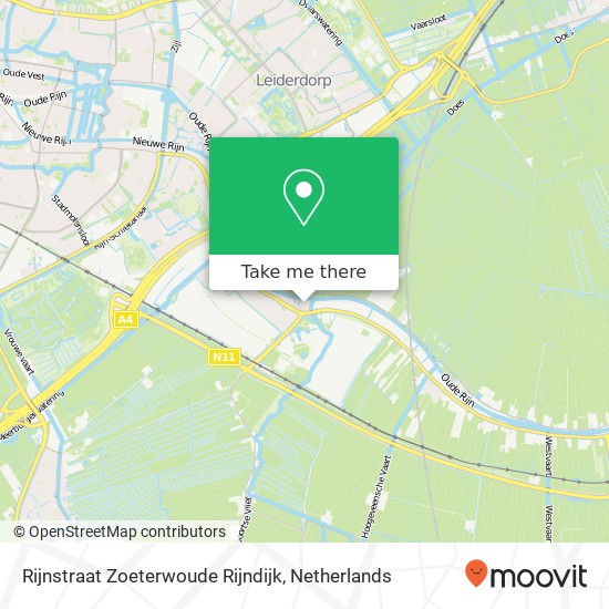 Rijnstraat Zoeterwoude Rijndijk Karte