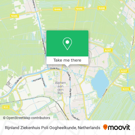 Rijnland Ziekenhuis Poli Oogheelkunde map