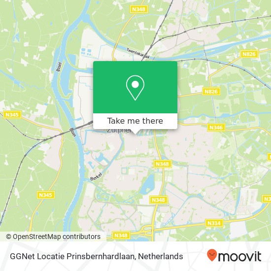 GGNet Locatie  Prinsbernhardlaan Karte