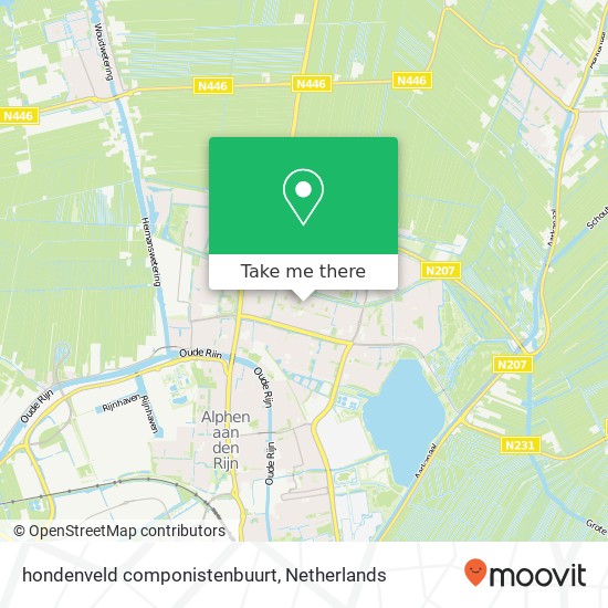 hondenveld componistenbuurt Karte