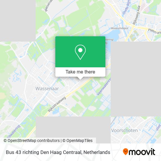 Bus 43 richting Den Haag Centraal Karte