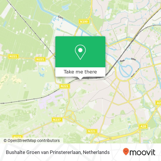 Bushalte Groen van Prinstererlaan map