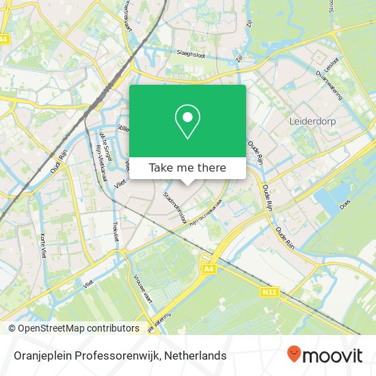 Oranjeplein Professorenwijk map