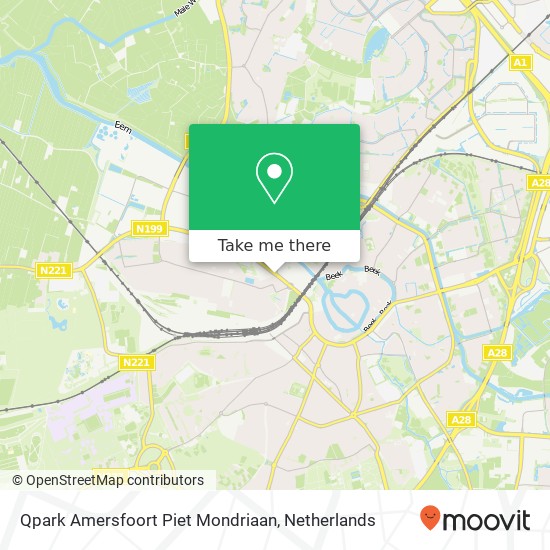 Qpark Amersfoort  Piet Mondriaan Karte