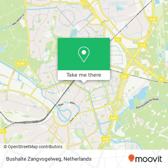 Bushalte Zangvogelweg map