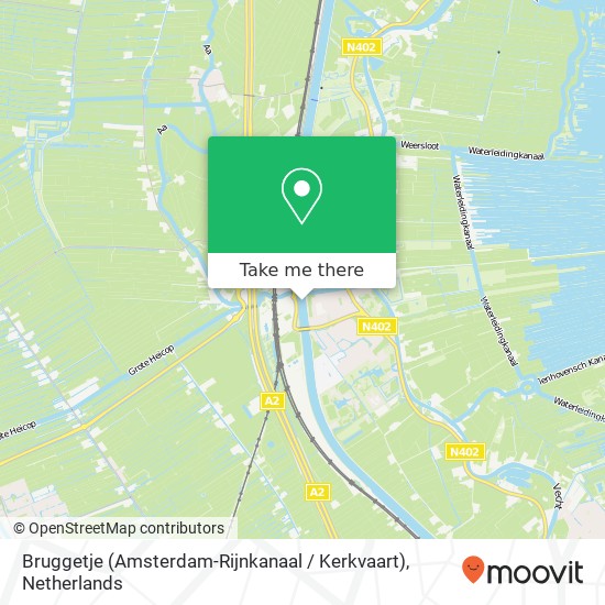 Bruggetje (Amsterdam-Rijnkanaal / Kerkvaart) Karte